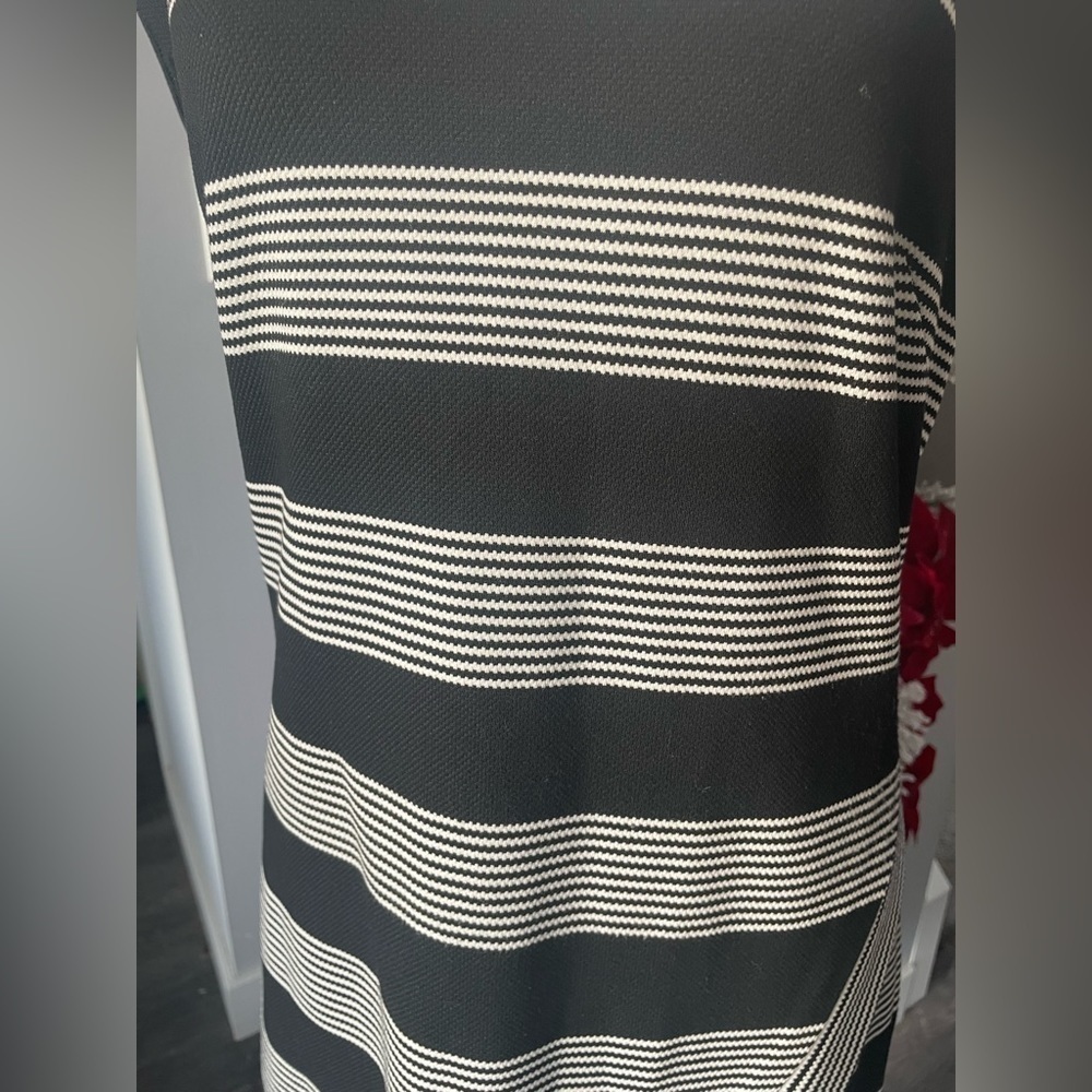 Vintage Scapa Designer Black White Knit Sheath midi dress size medium… - Picture 5 of 8
